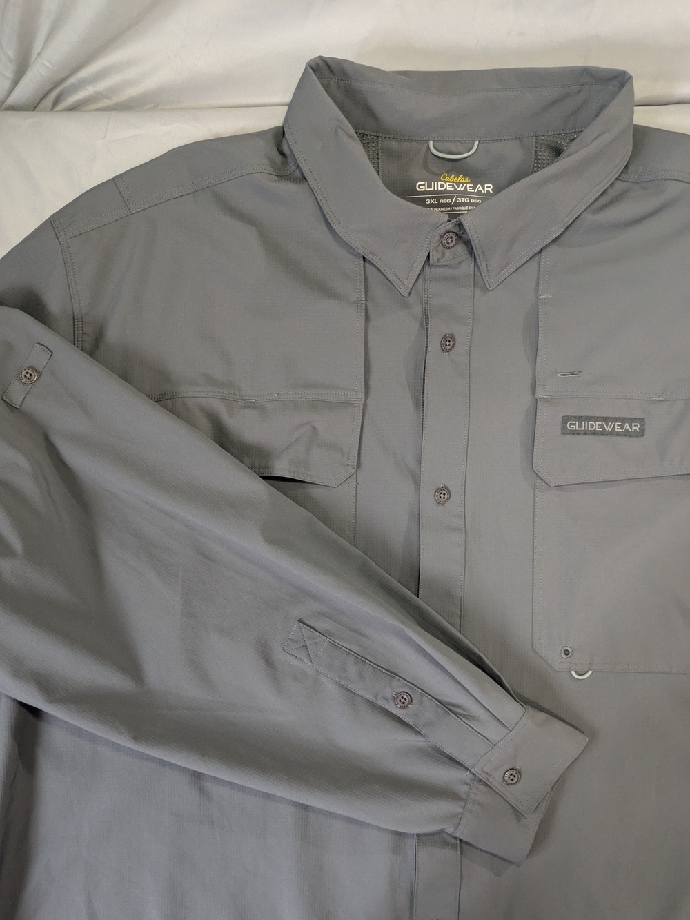 Cabela's Guidewear Men's Long-Sleeve Fishing Shirt - Gray